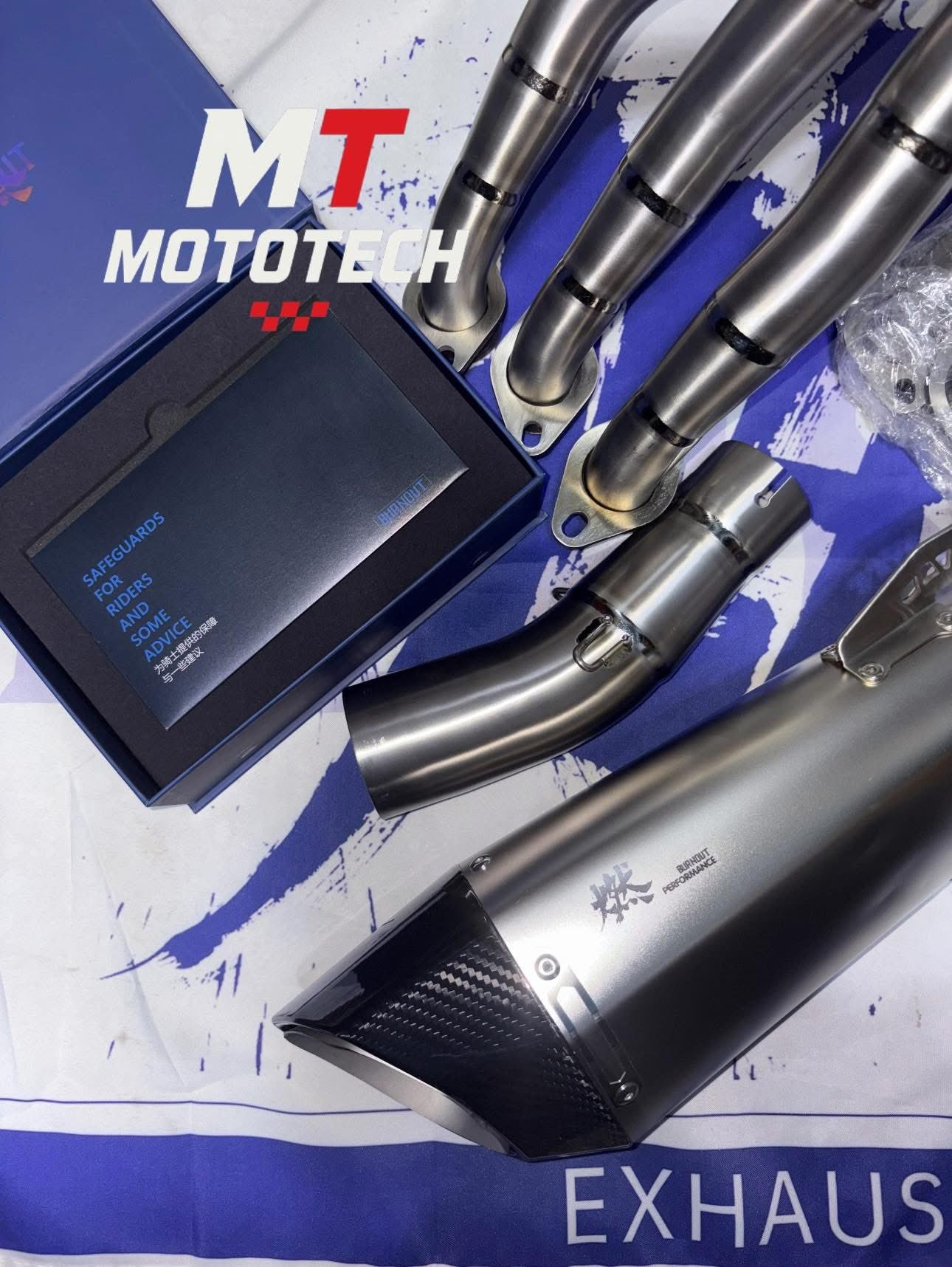 FULL TITANIUM EXHAUST for 675SR / NK / SS - Underbelly titanium racing full system with carbon nozzle - Image 2
